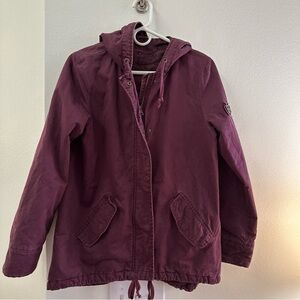 Aeropostale Burgundy Hooded Jacket